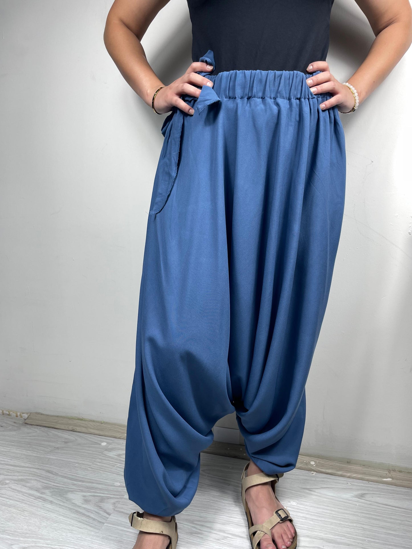 Kadın Salaş Şalvar Pantolon – Rahat Kalıp, Viskon Kumaş