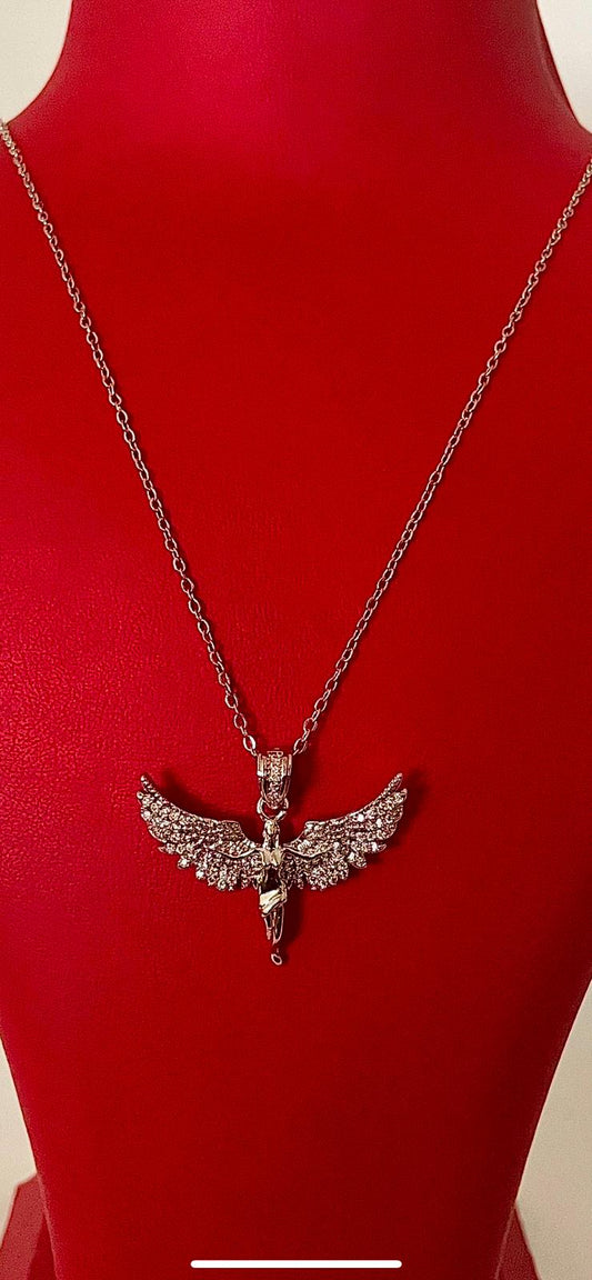 Melek Kanadı Kolye – Kadife Kutulu Kadın Kolye