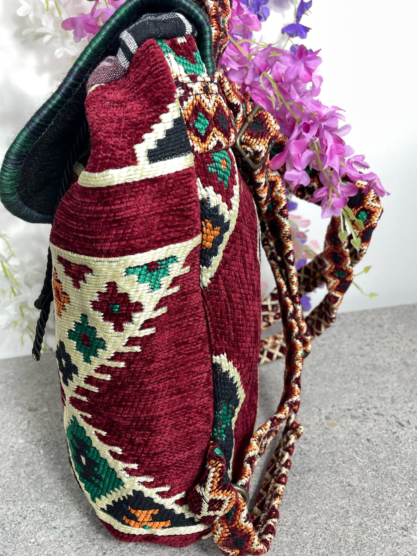 Etnik Dokuma Bohem Sırt Çantası