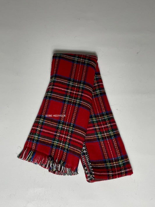 Kışlık Çift Taraflı Yünlü Şal