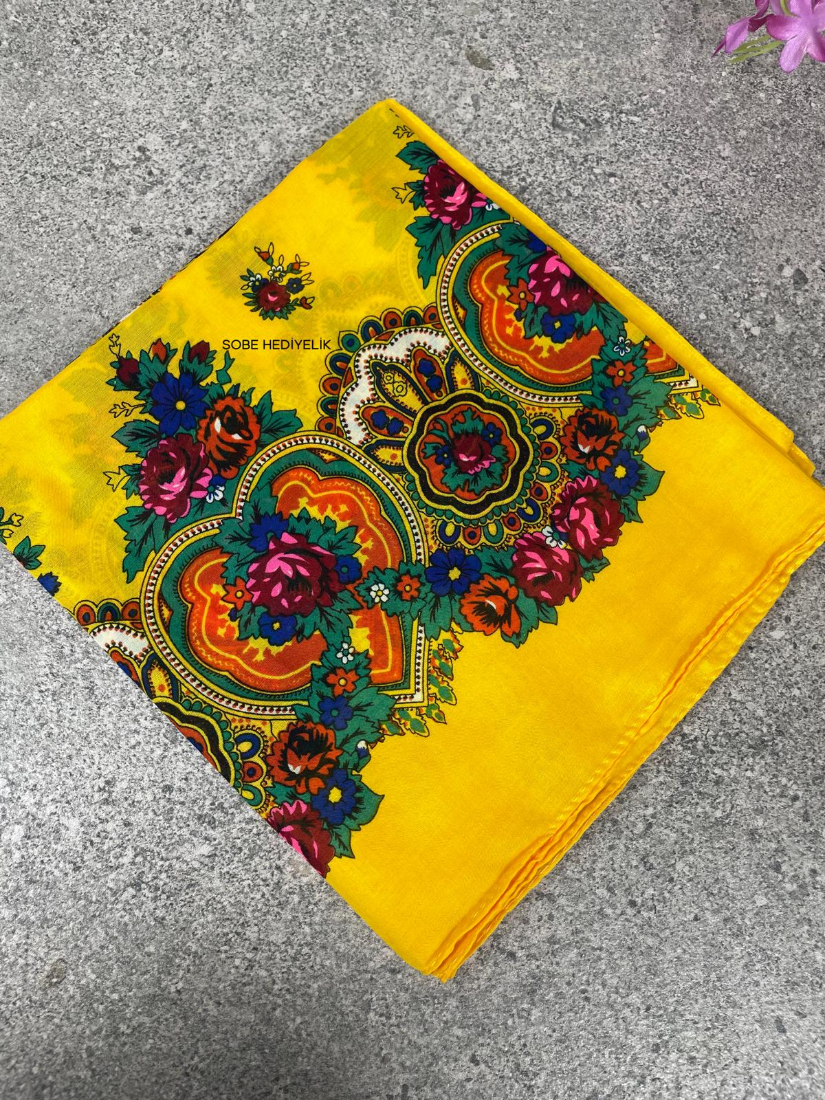 Yöresel Hamavi Desen Mardin Yazması - Sarı