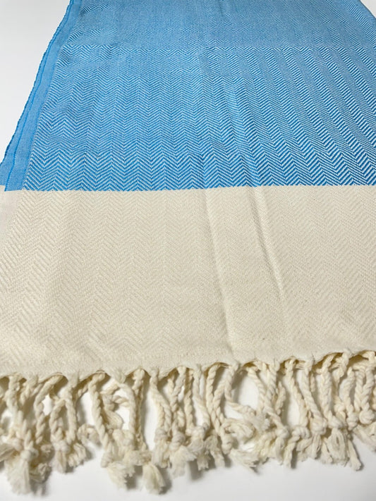 Mavi Çizgili Pamuk Peştemal 100x180 cm