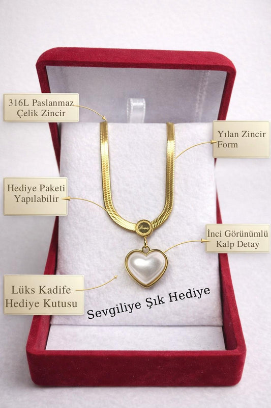 Yılan Zincir Kolye – Kadife Kutulu Kadın Kolye