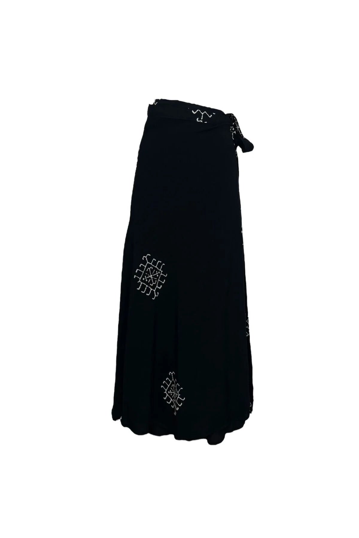 Siyah Sarma Etek – 36-50 Beden Uyumlu | Bele Bağlanan Şık Model