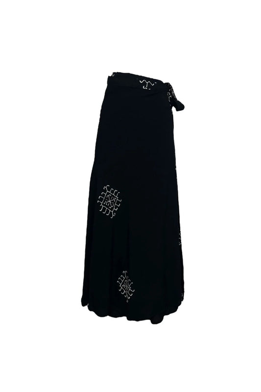 Siyah Sarma Etek – 36-50 Beden Uyumlu | Bele Bağlanan Şık Model