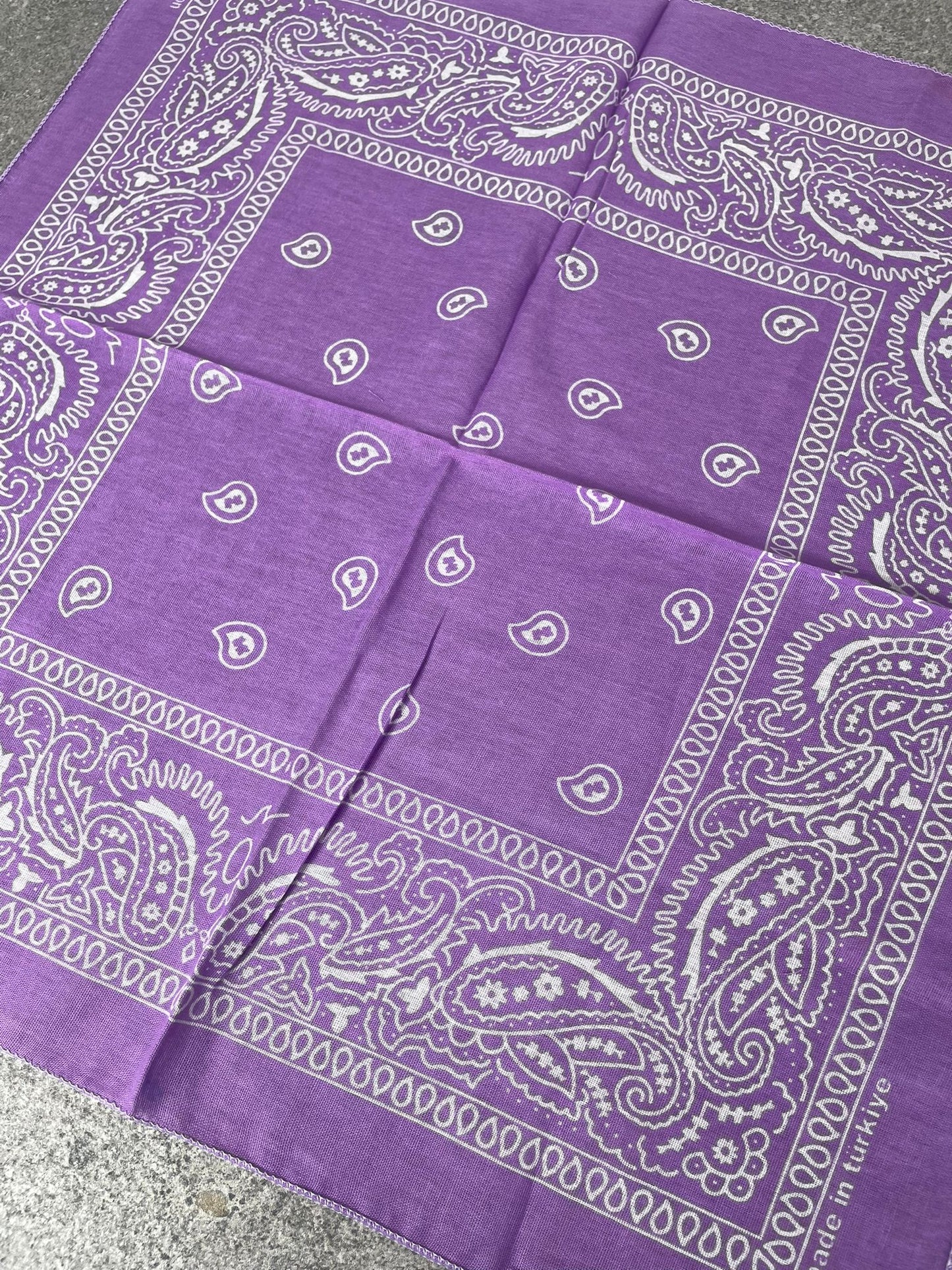Paisley Desenli Bandana - Lila