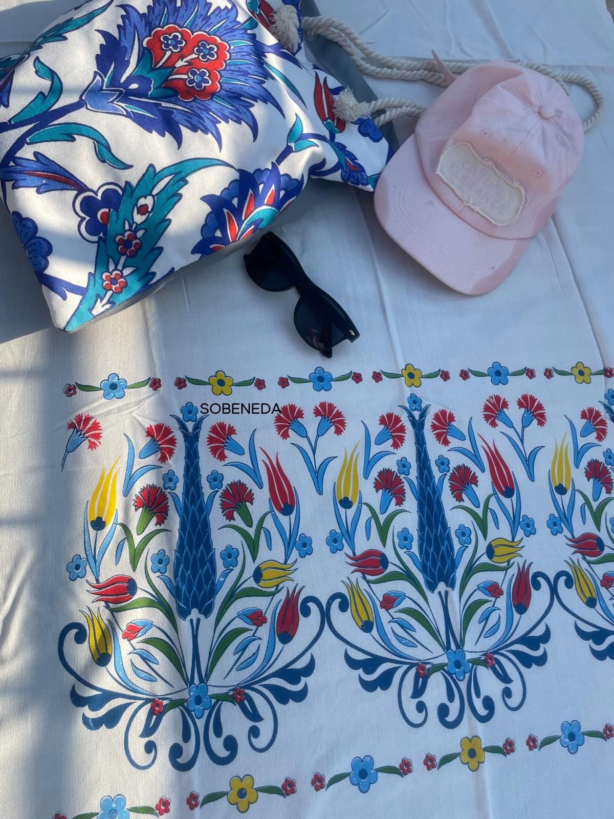 Lale Desenli Peştemal 100x180 cm