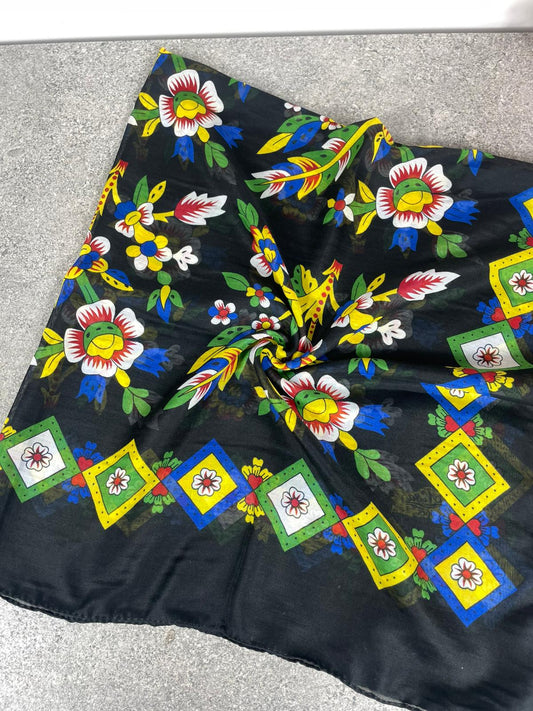 Çengelköy Desen Yöresel Yazma - Siyah