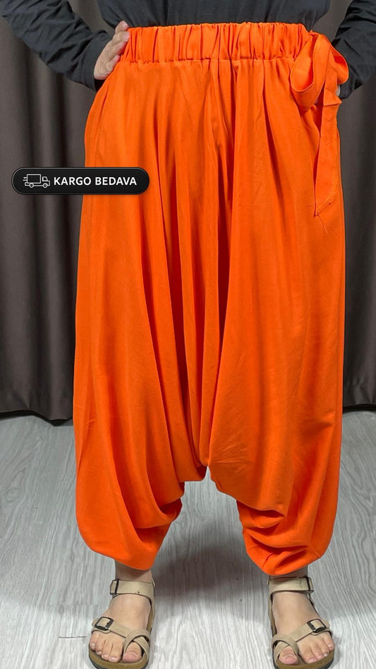 Turuncu Salaş Şalvar – Rahat Kesim