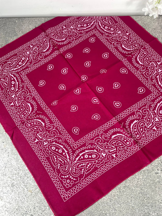 Paisley Desenli Bandana - Pembe