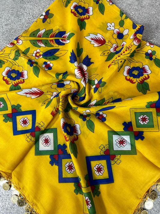 Çengelköy Desen Yöresel Yazma - Sarı