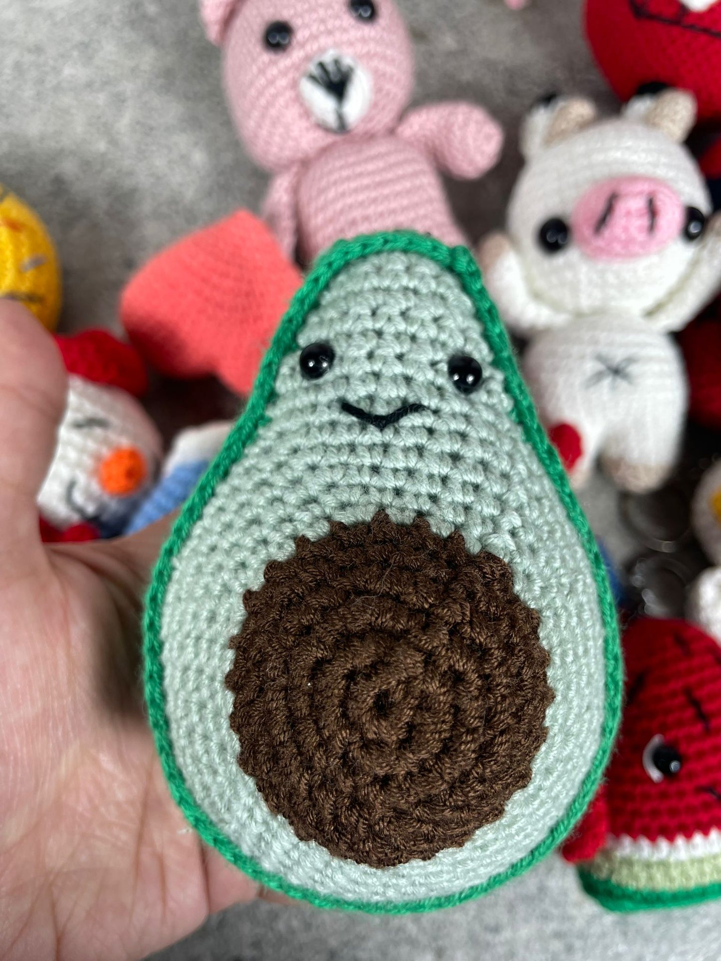 Amigurumi Avokado Anahtarlık