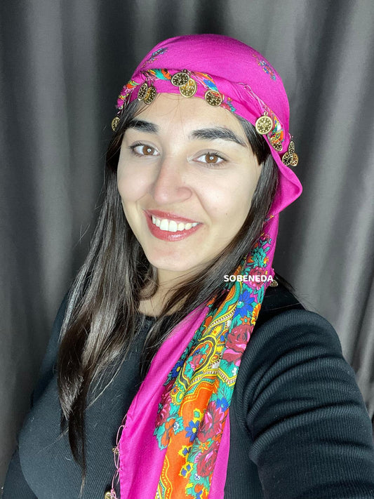 Yöresel Hamavi Desen Pullu Mardin Yazması - Pembe