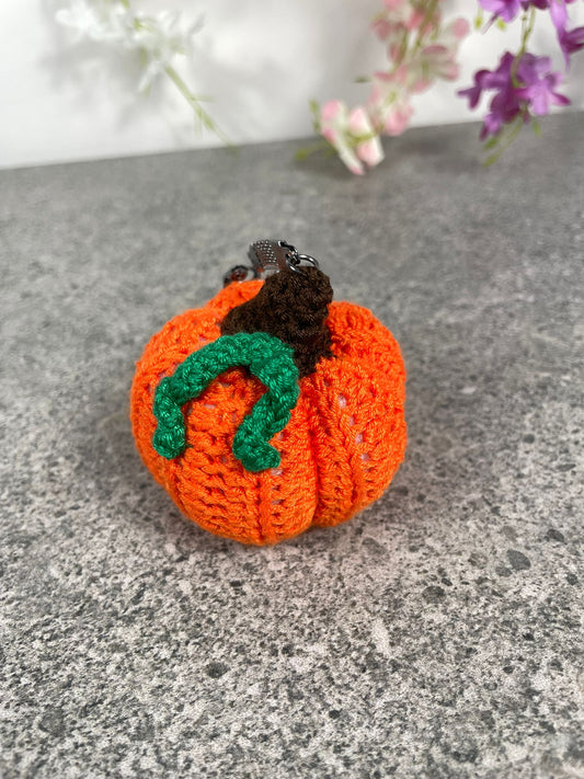 El Yapımı Amigurumi Balkabağı Anahtarlık