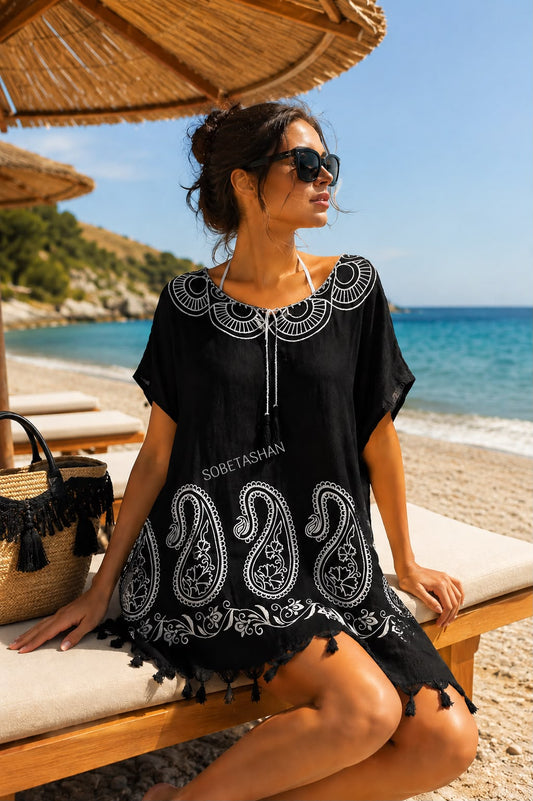 Paisley Desen Şık Pareo