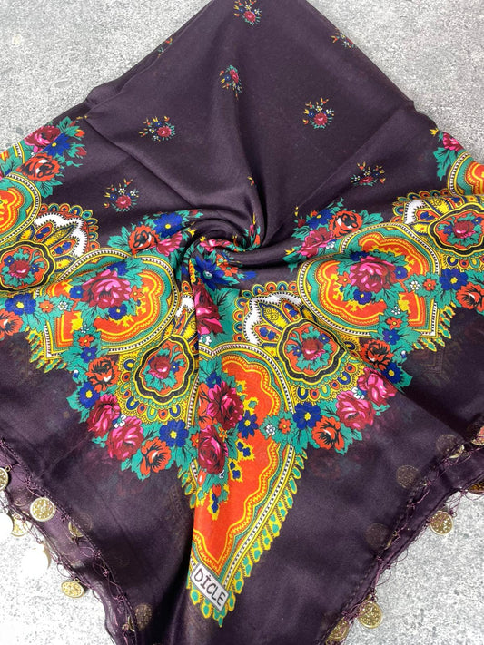 Yöresel Hamavi Desen Pullu Mardin Yazması - Mor