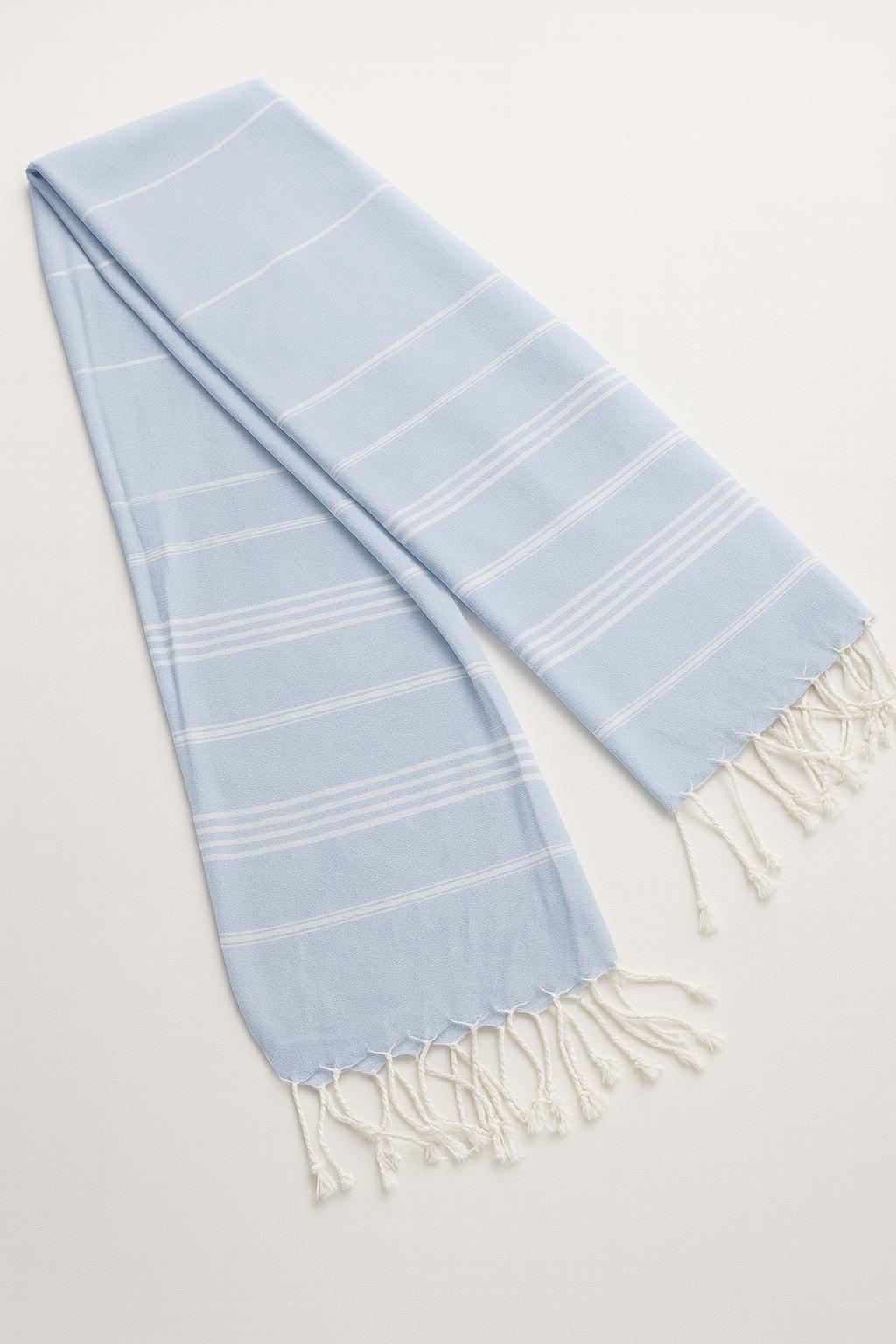 Mavi Çizgili Pamuk Peştemal 100x180 cm