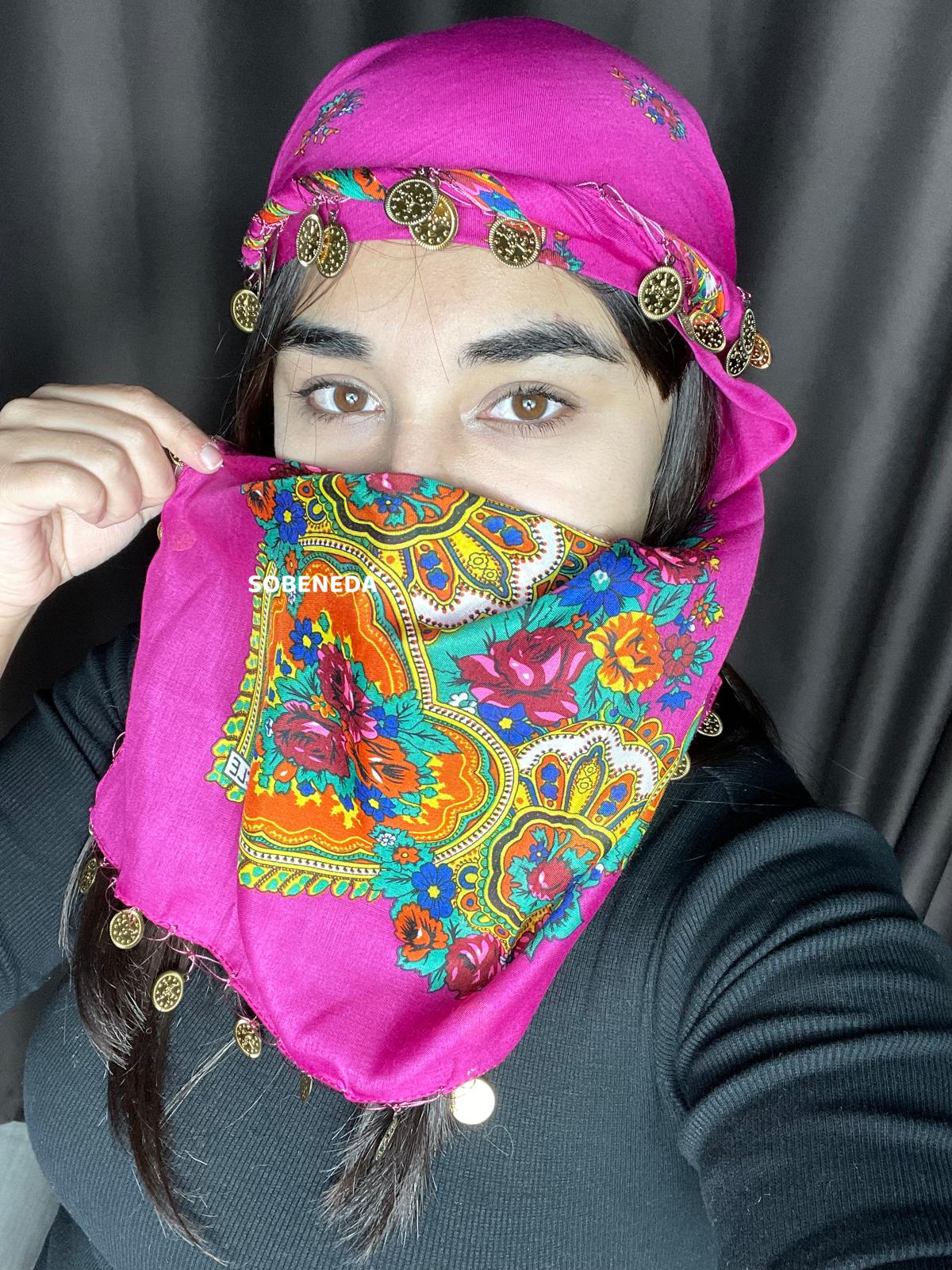 Yöresel Hamavi Desen Pullu Mardin Yazması - Pembe