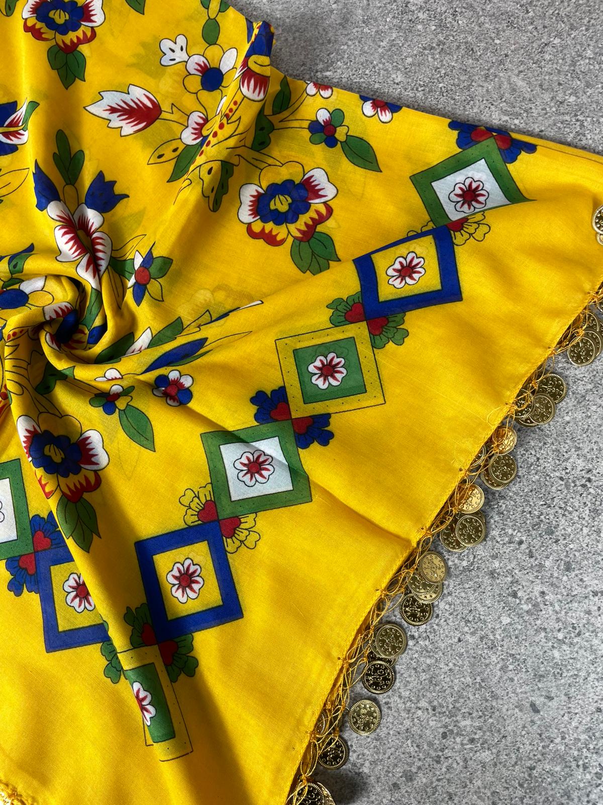 Çengelköy Desen Yöresel Yazma - Sarı