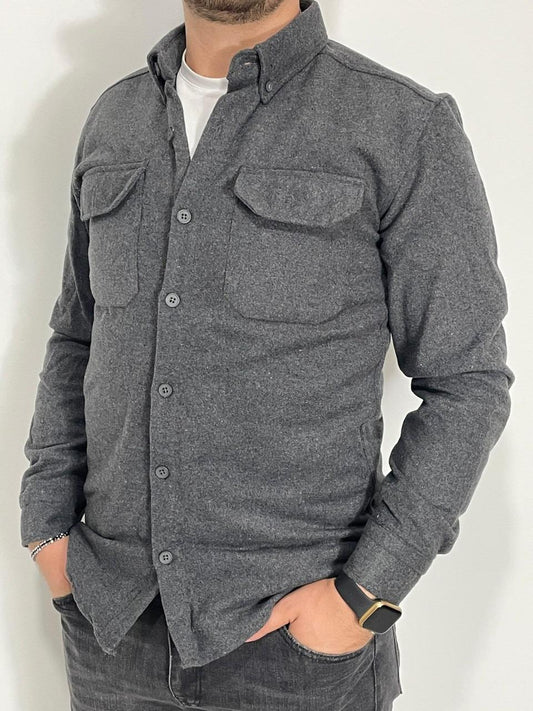 Erkek Kışlık Kaşe Gömlek – Kalın Dokulu, Şık ve Rahat Model
