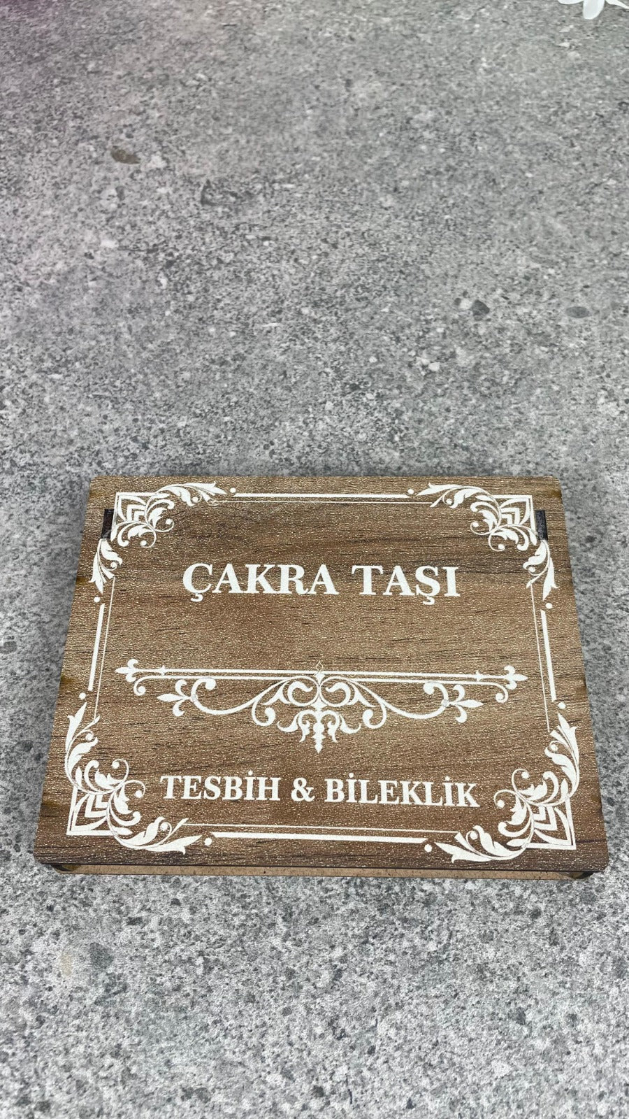 Çakra Taşı Tesbih & Bileklik Seti - Şık Ahşap Kutulu