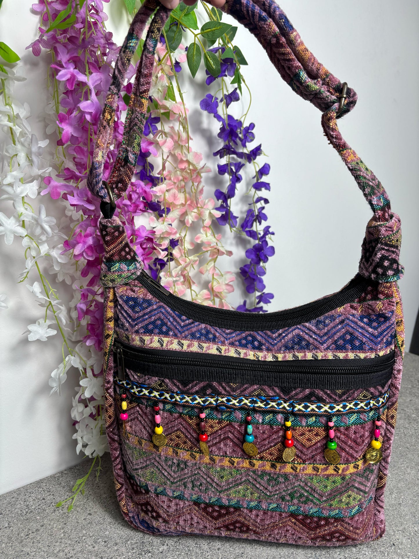 Bohem Dokuma Etnik Omuz Çantası