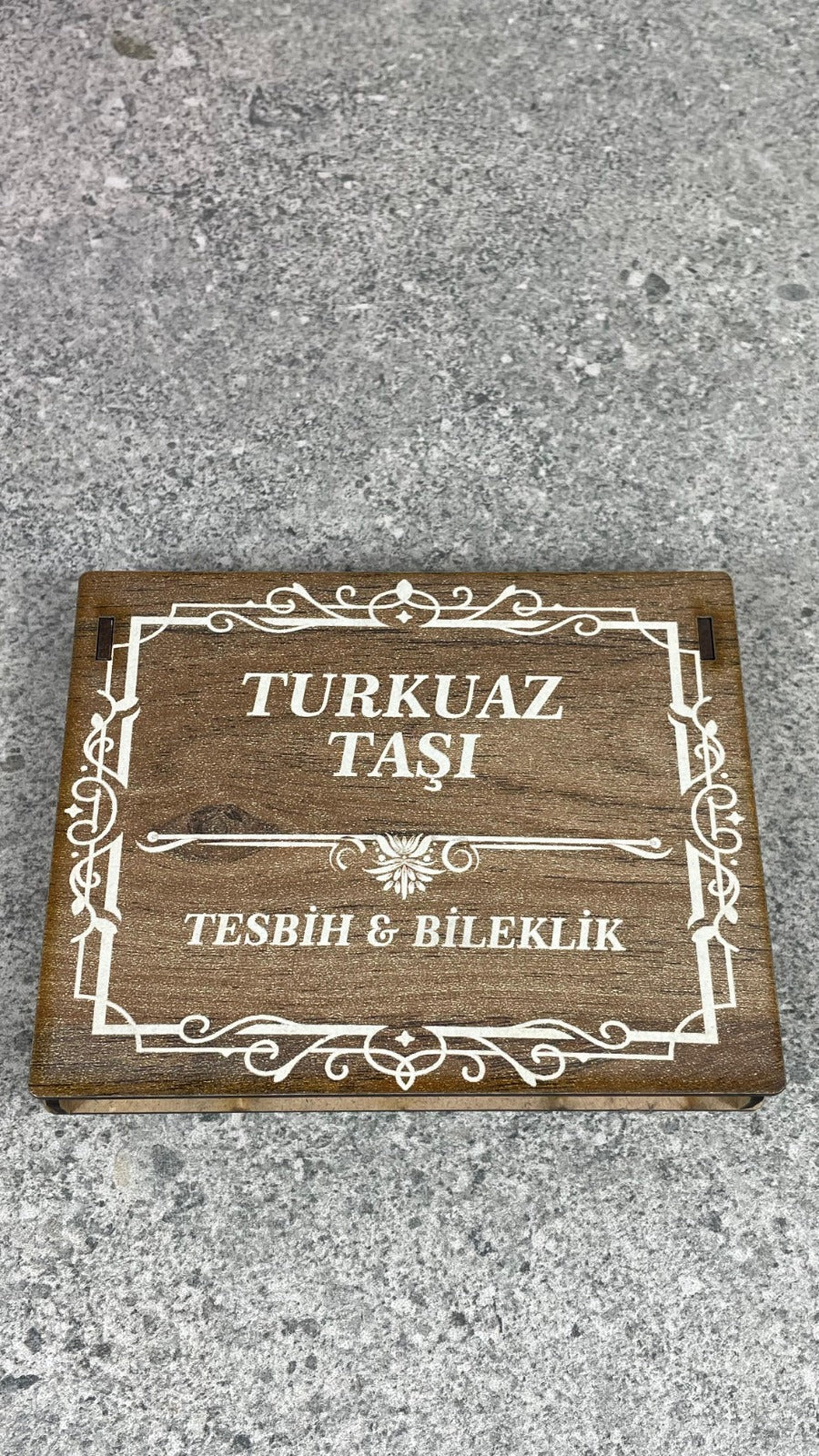 Turkuaz Taşı Tesbih & Bileklik Seti - Şık Ahşap Kutulu