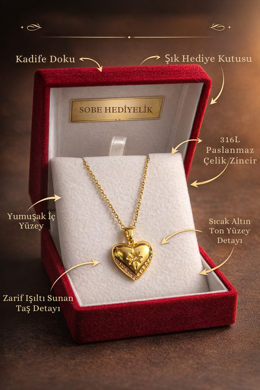 Kalp Figürlü Kolye