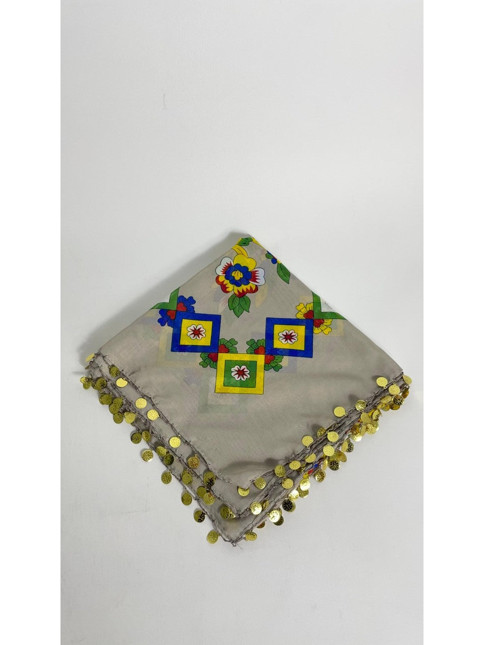 Çengelköy Desen Pullu Yöresel Yazma - Krem