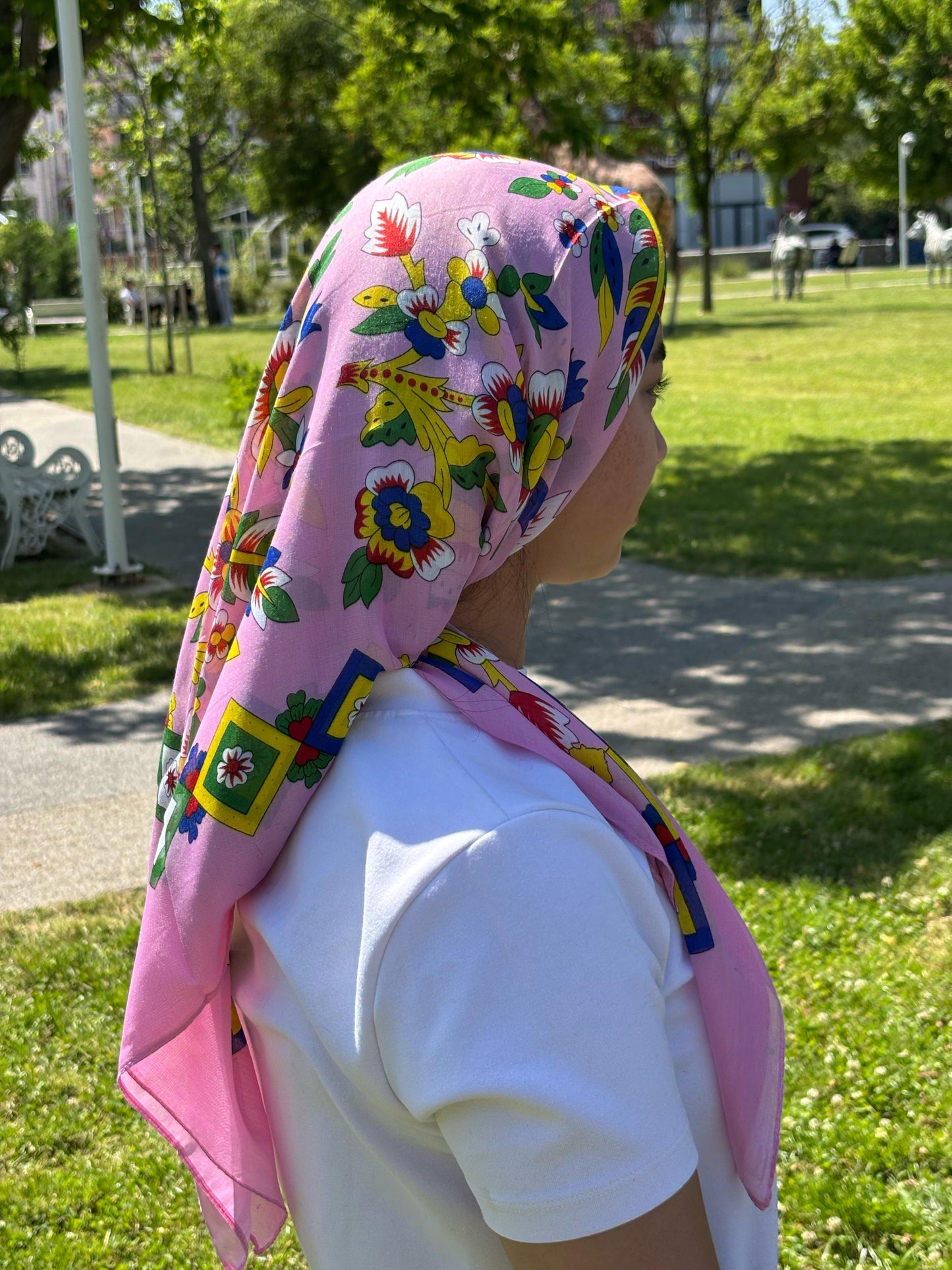 Çengelköy Desen Yöresel Yazma - Pembe