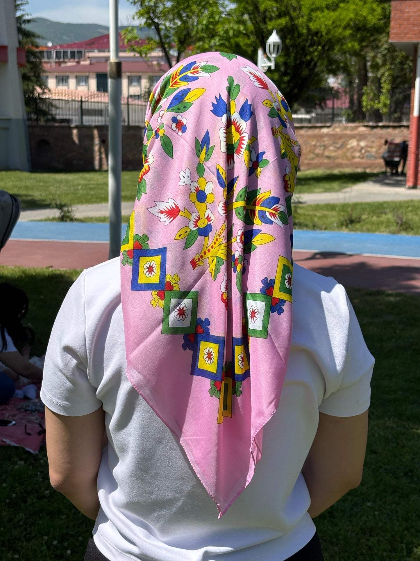 Çengelköy Desen Yöresel Yazma - Pembe