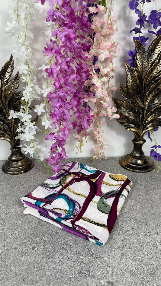 Renkli Desenli Pamuklu Yazma