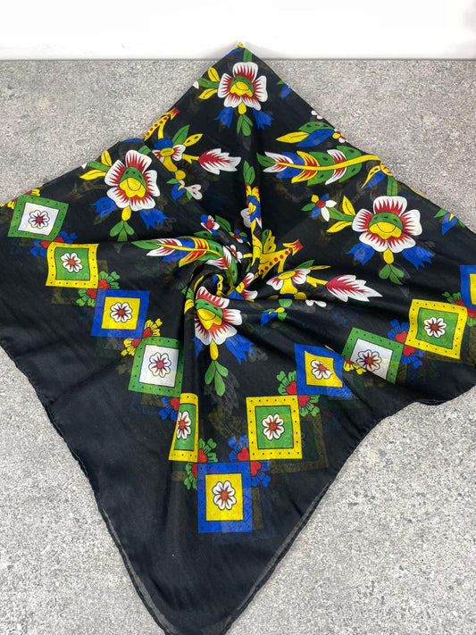 Çengelköy Desen Yöresel Yazma - Siyah