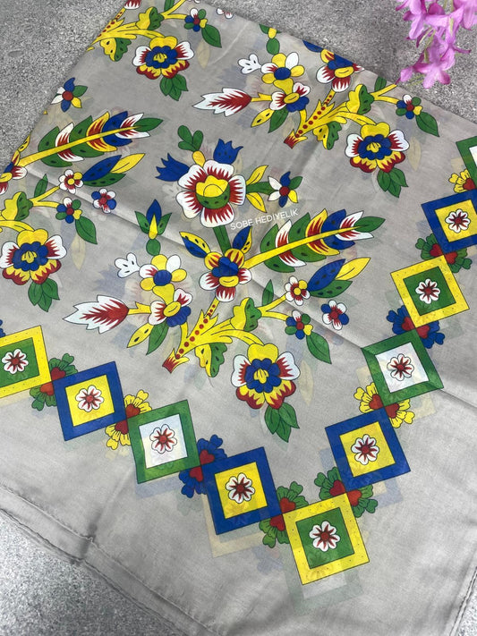 Çengelköy Desen Yöresel Yazma - Krem