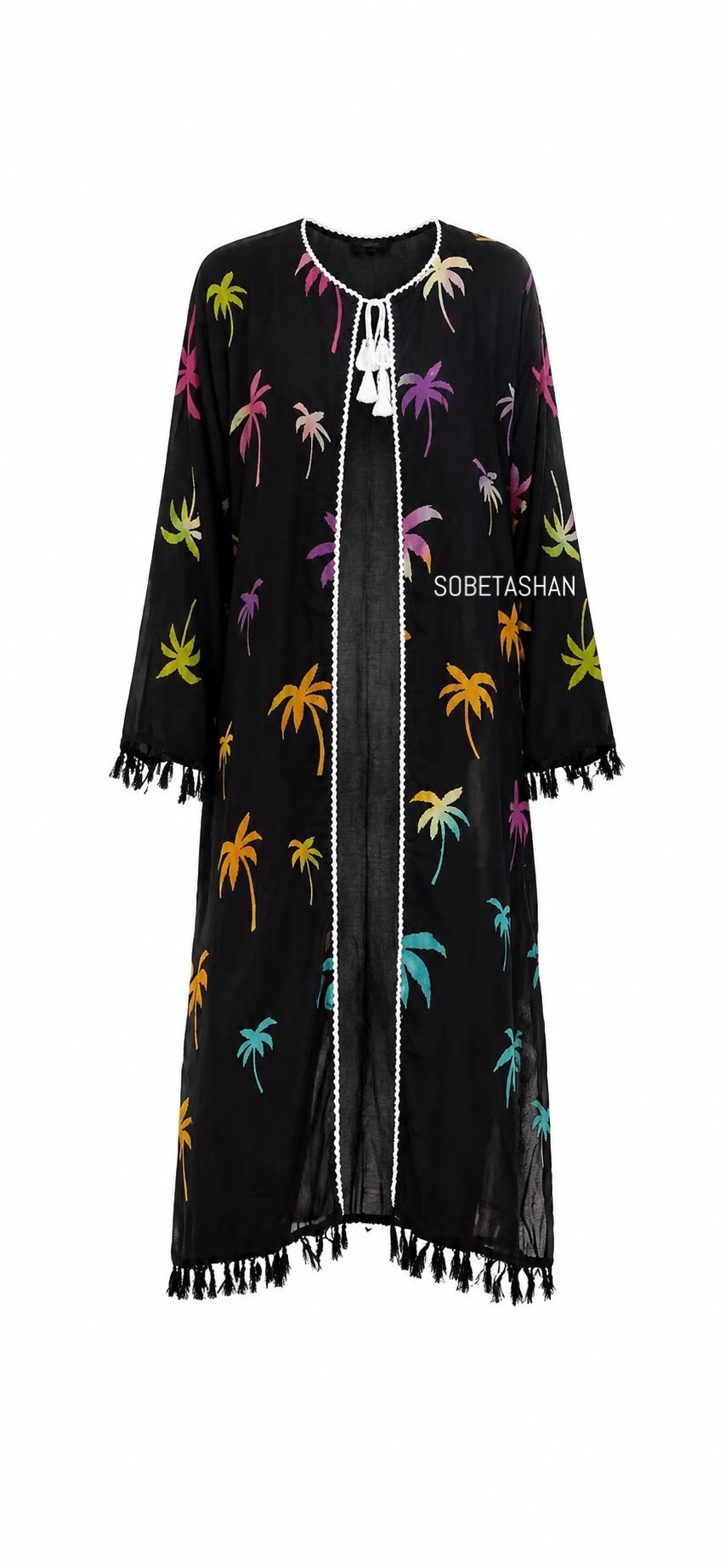 Palmiye Desenli Kimono