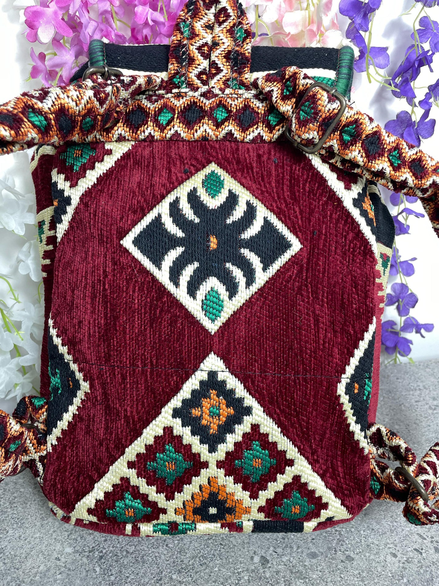 Etnik Dokuma Bohem Sırt Çantası