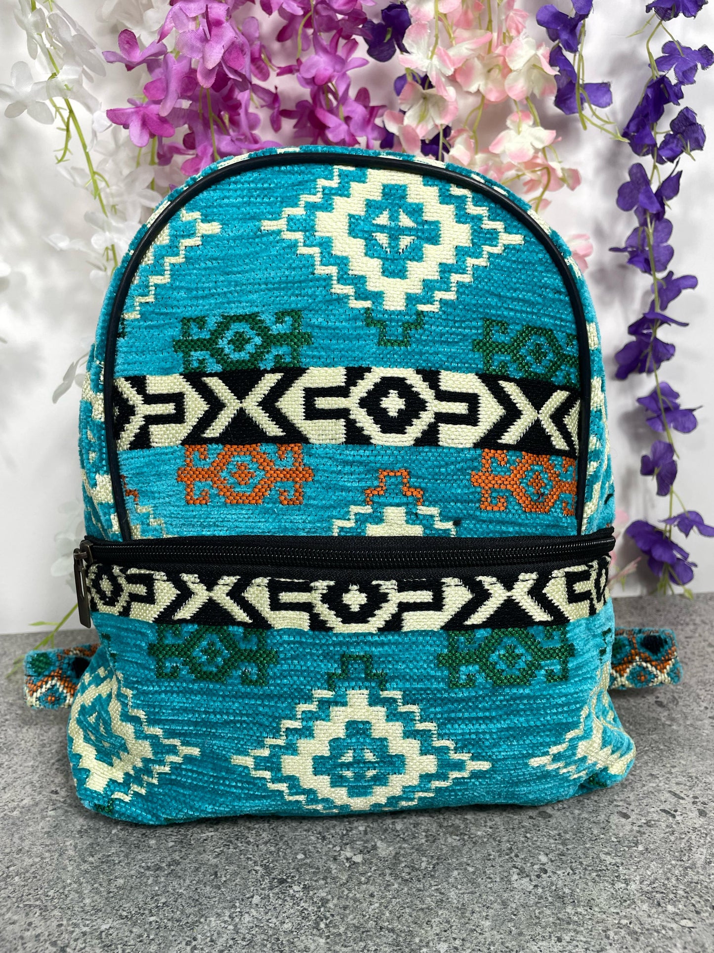 Etnik Desenli Mini Kilim Sırt Çantası