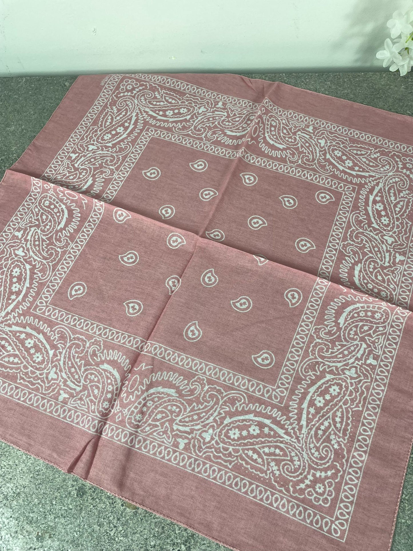 Paisley Desenli Bandana - Pembe