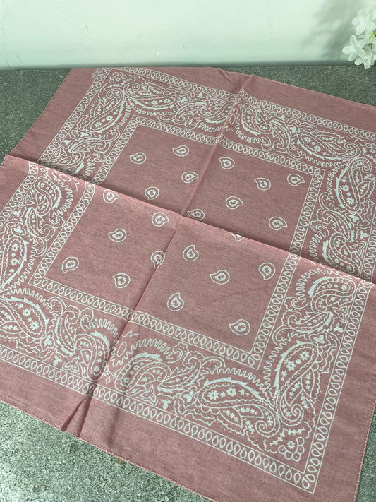 Paisley Desenli Bandana - Pembe