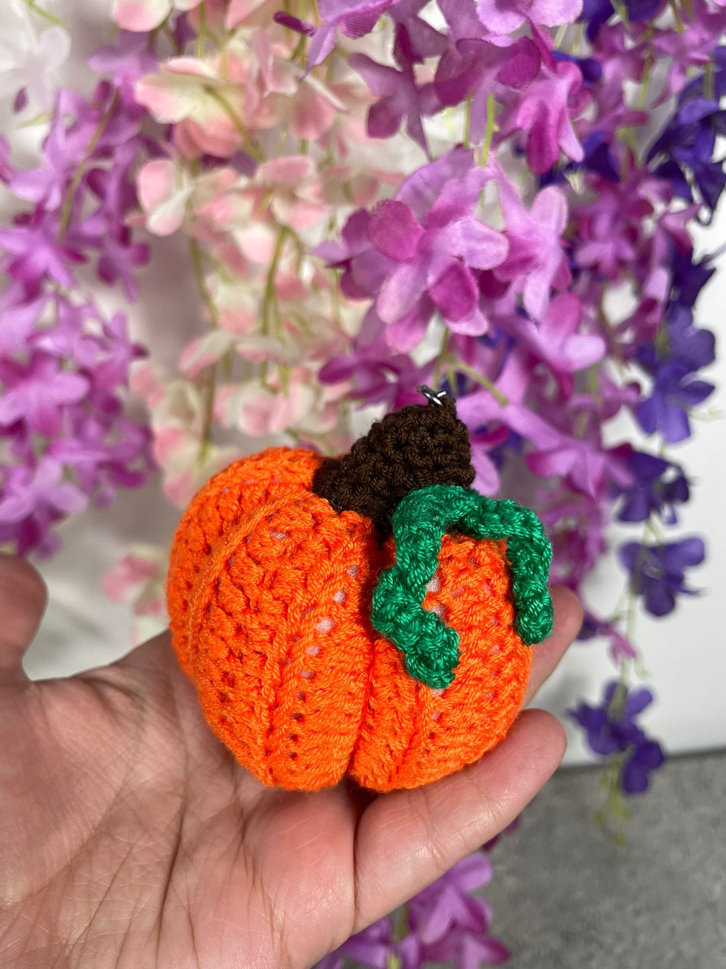 El Yapımı Amigurumi Balkabağı Anahtarlık