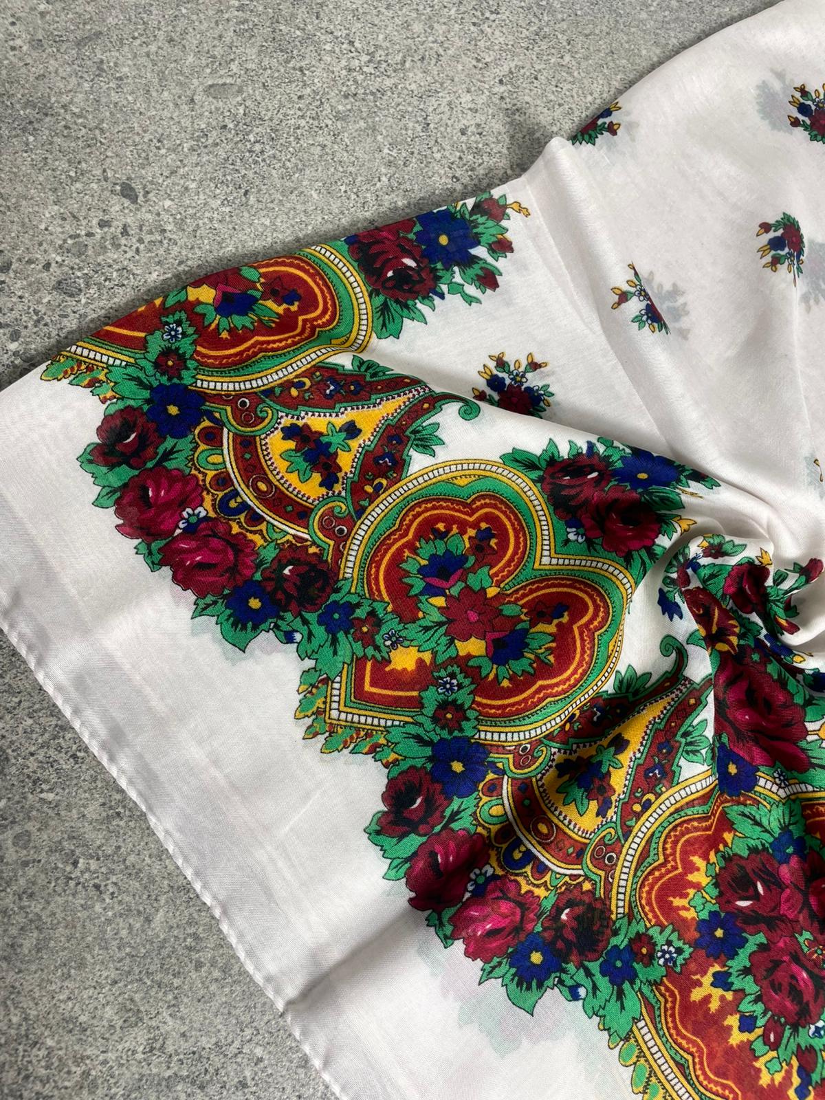 Yöresel Hamavi Desen Mardin Yazması - Beyaz