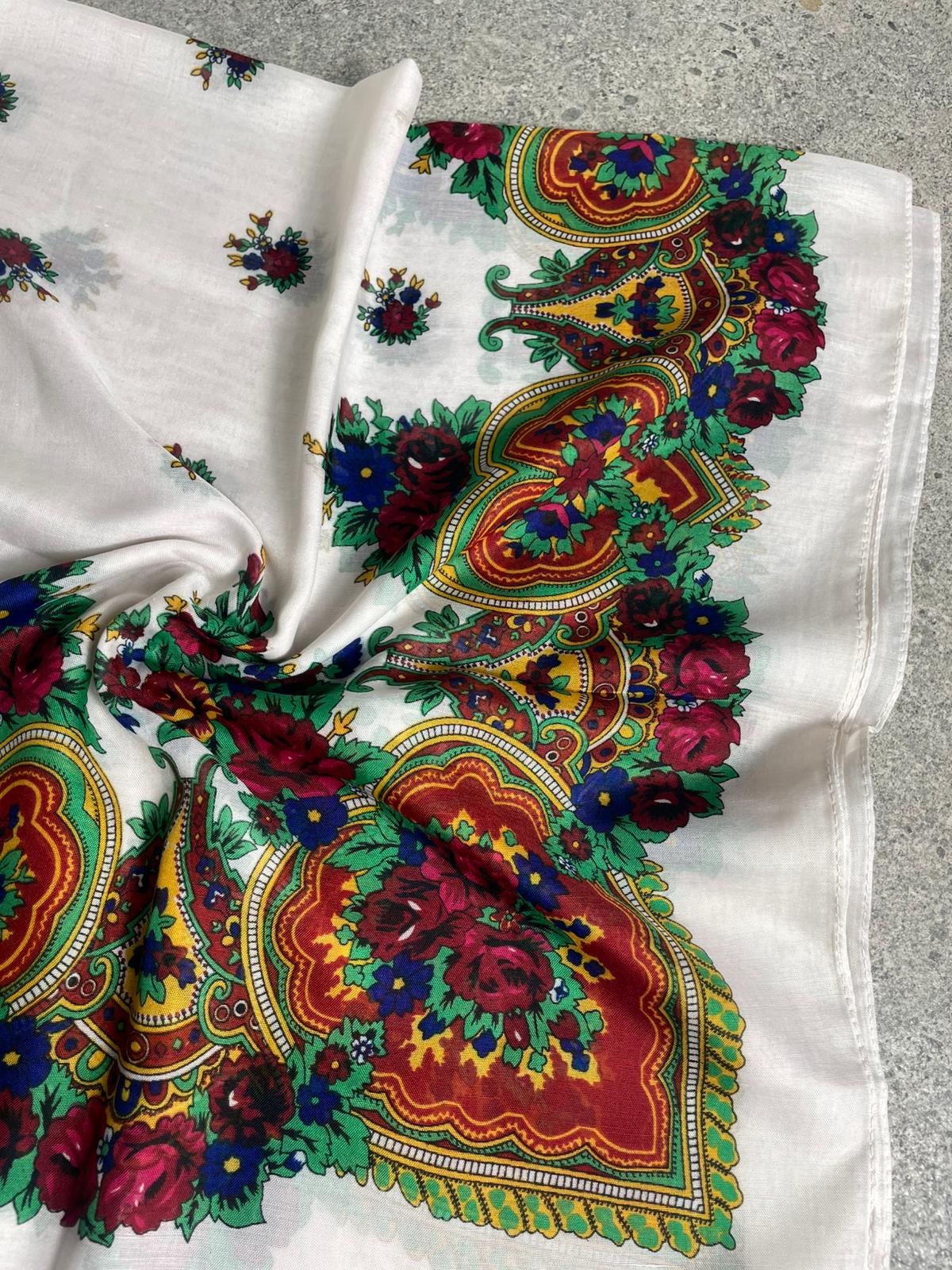 Yöresel Hamavi Desen Mardin Yazması - Beyaz