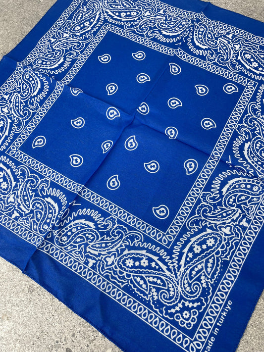 Paisley Desenli Bandana - Mavi