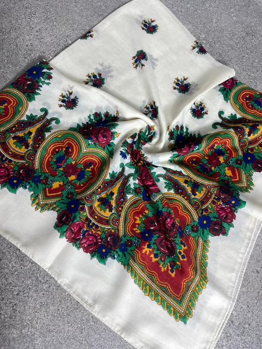 Yöresel Hamavi Desen Mardin Yazması - Krem