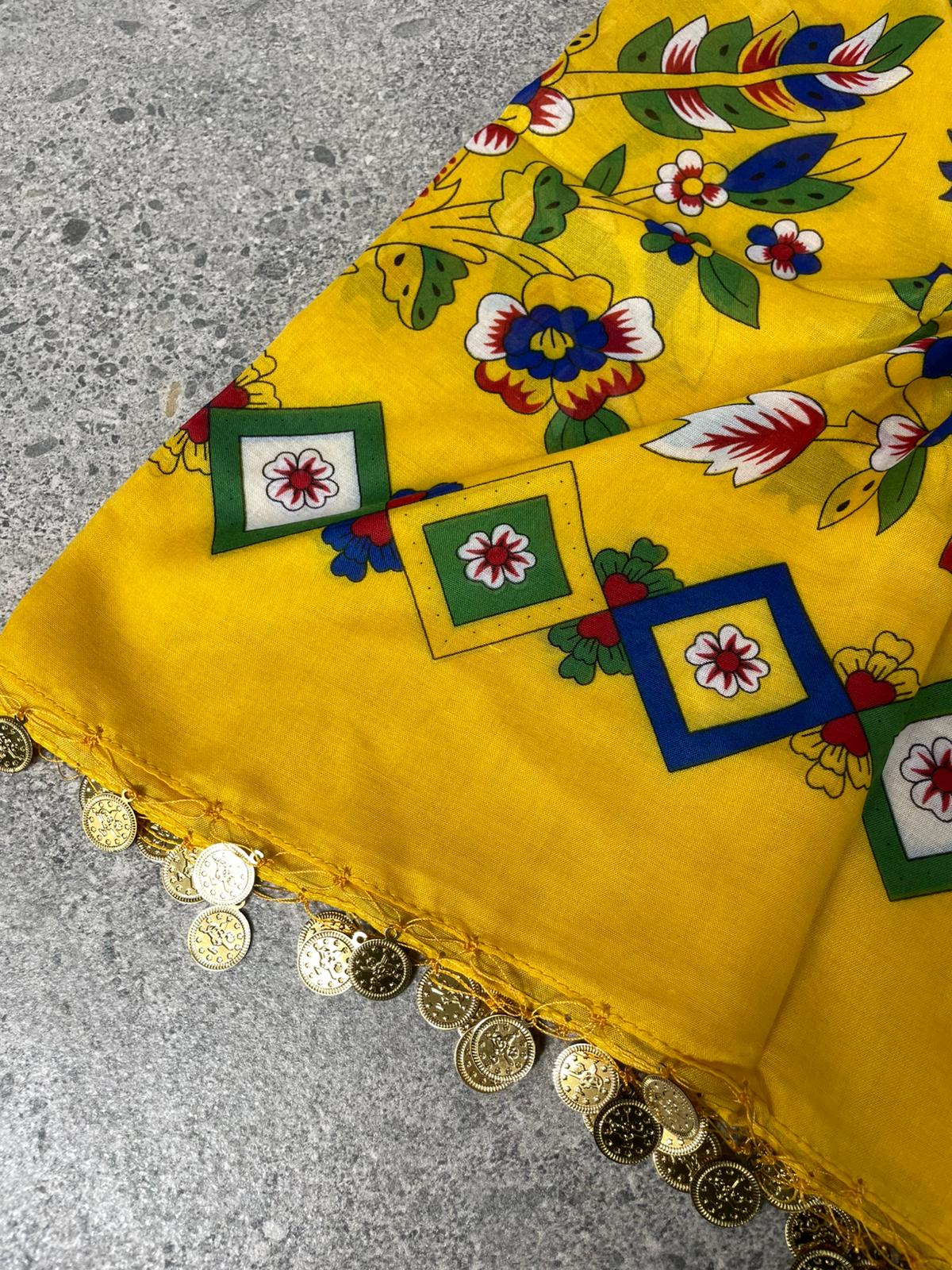 Çengelköy Desen Yöresel Yazma - Sarı