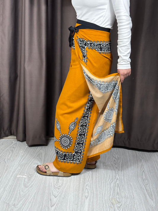 Bağlamalı Bulmaca Pantolon – Etnik Desenli, 34-42 Beden Uyumlu