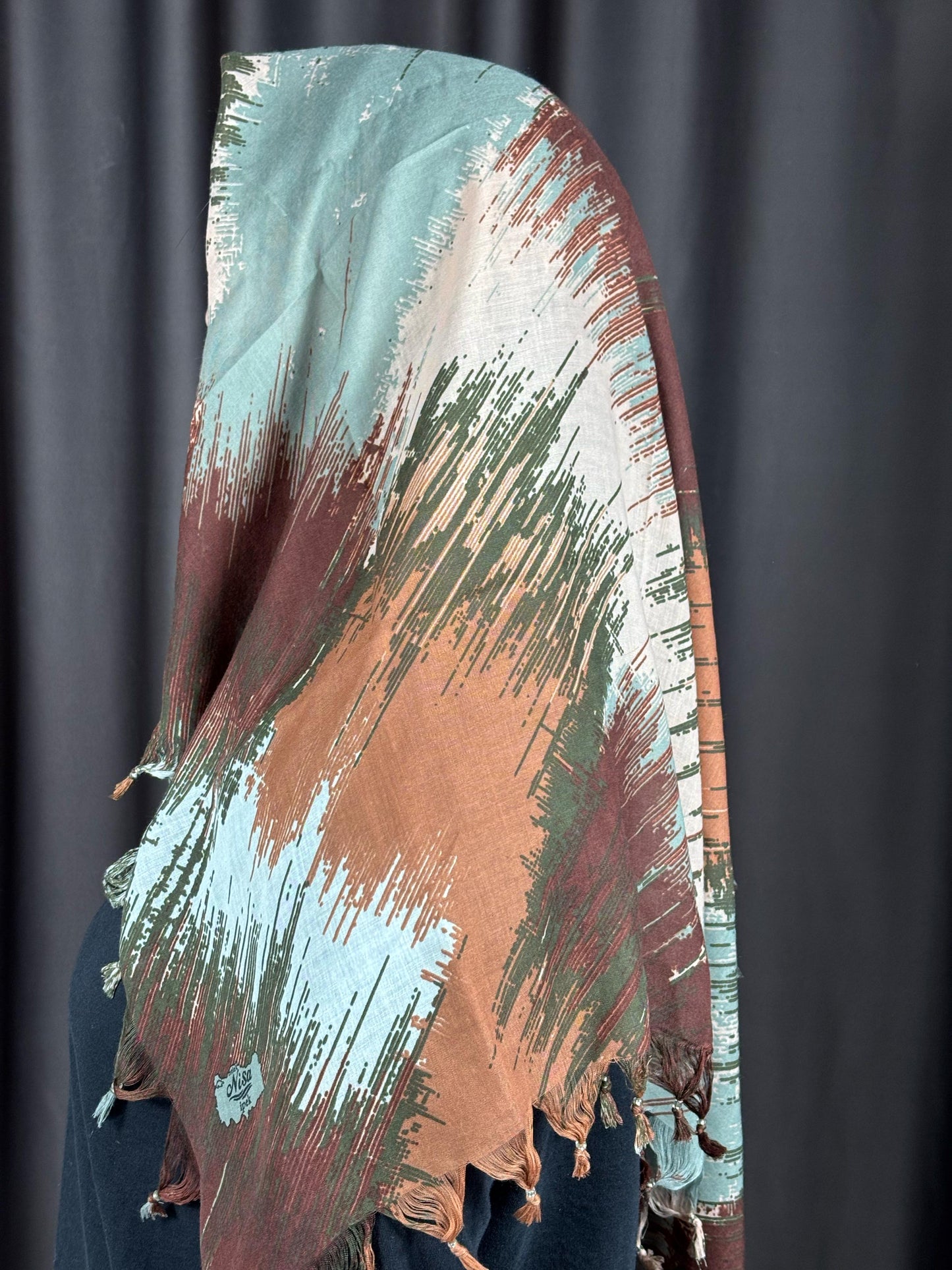 Pamuklu Desenli  Püsküllü Yazma