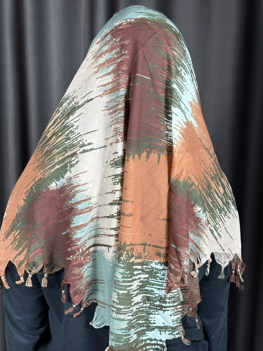 Pamuklu Desenli  Püsküllü Yazma