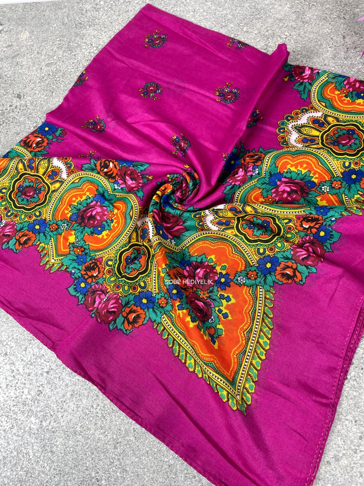 Yöresel Hamavi Desen Mardin Yazması - Pembe