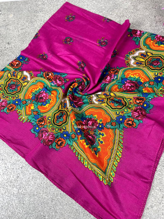 Yöresel Hamavi Desen Mardin Yazması - Pembe